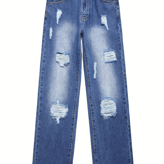 Men's Distressed Street Style Denim Jeans