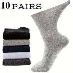 10 Pairs Unisex Diabetic Socks Breathable Polyester Comfortable Elastic Knitted
