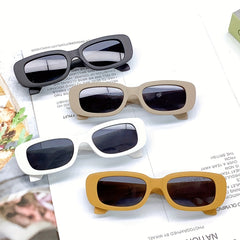 Girls Retro Sunglasses Rectangle Frame UV Protection For Outdoor Activities