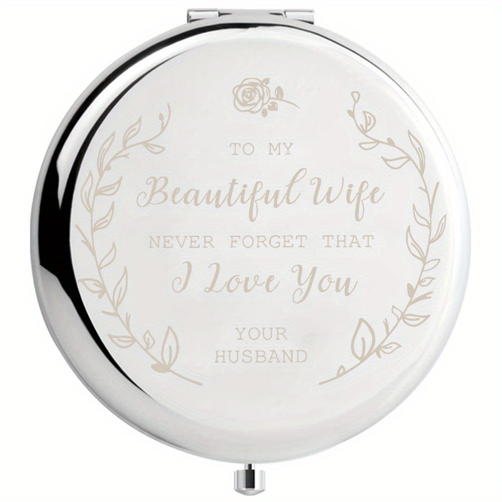 Romantic Compact Mirror for Wife - Mothers Birthday Gift