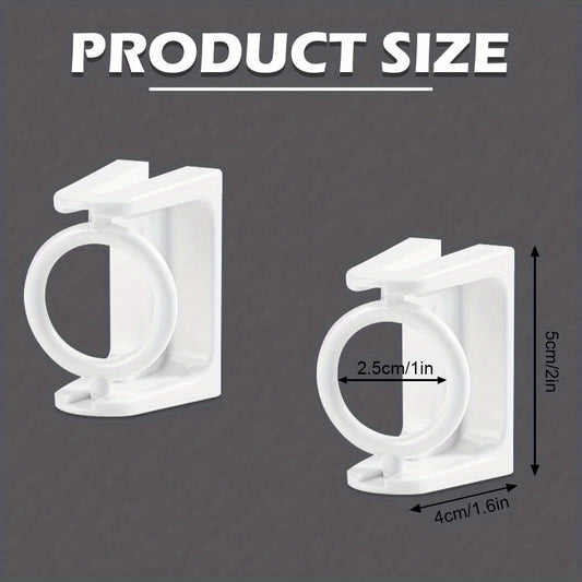2pcs Punch Curtain Rod Holder Self Adhesive Clothes Rail Bracket