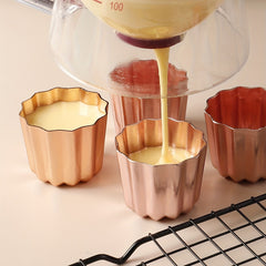 4pcs Non Stick Canele Pan Mousse Cake Mold Pudding Mold Baking Tools