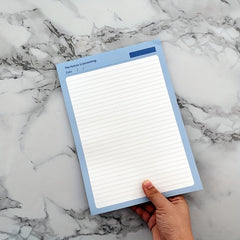 Large B5 50 Pages Cowhide Notepad Glue Bound Study Notes Student Diary