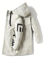Men's Hooded Windbreaker Jacket Zip Up Coat