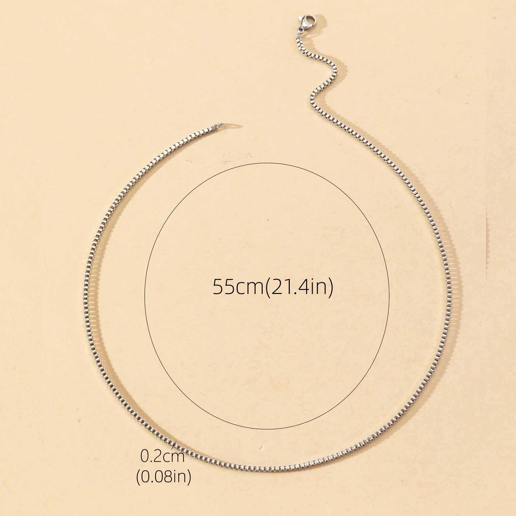 Men's Stainless Steel Box Necklace