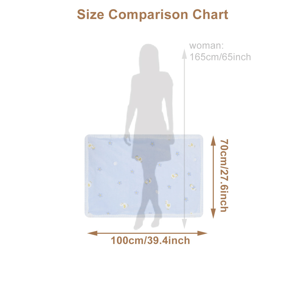 Baby Blanket Duck Pattern Soft and Comfortable Single Side Thin Type