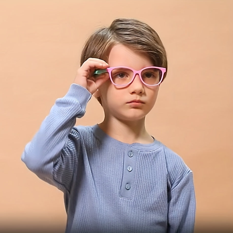 Boy's Silicone Anti Light Glasses Children's Anti UV Eye Protection Glasses