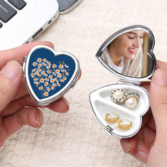 Heart Shaped Pill Box 2 Compartments Portable Medicine Organizer