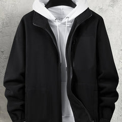Men's Casual Long Sleeves Fleece Jacket