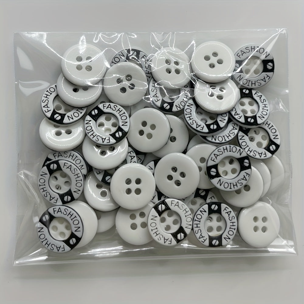 50pcs Classic Round Shirt Jacket Button DIY Clothing Accessories For Men