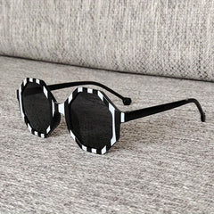 Teen Striped Frame Sun Protection Sunglasses