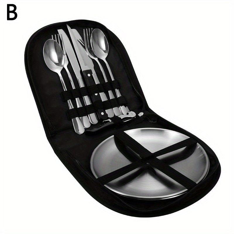 10pcs Stainless Steel Camping Cooking Utensils Set