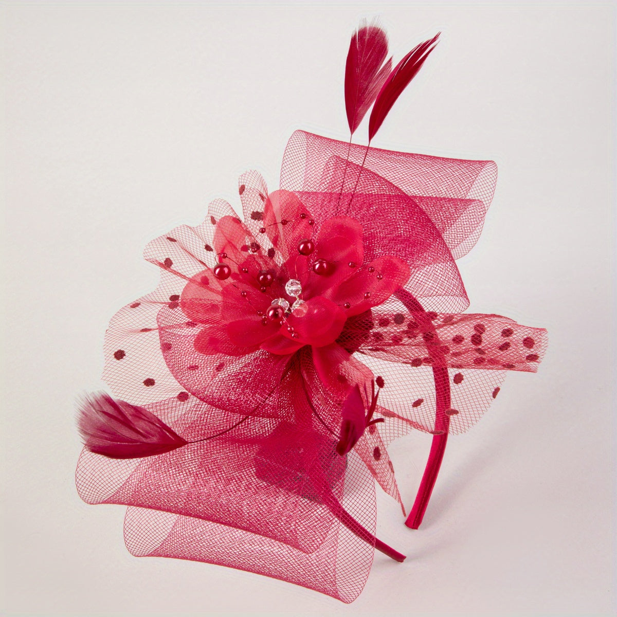 Girls Mesh Bow Hair Hoop Headwear Hair Accessories