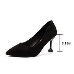 Women's Pointed Toe High Heels Slip On Stiletto Court Pumps