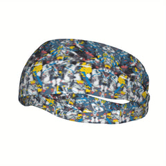 Tie Dye Headband Yellow Red Sports Casual Halloween Campus Events