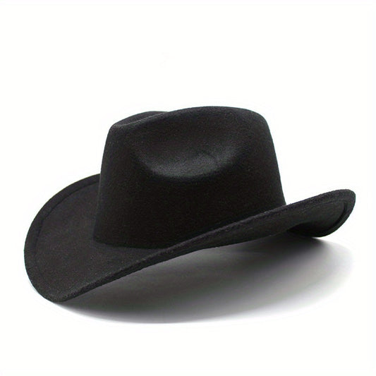 Men's European American Solid Wool Jazz Hat British Style Top Hat