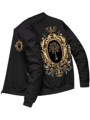 Men's Vintage Zip Up Jacket With Print