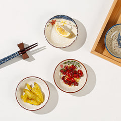 6pcs Japanese Ceramic Steak Sauce Dish for Seasoning, Dipping, and Serving