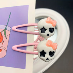 Girl's Skull Hair Clip Barrette Halloween Accessory