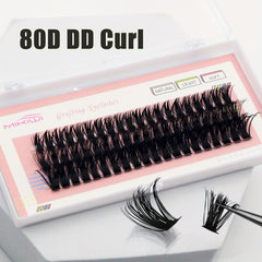 60Pcs Lash Clusters 50D 60D 80D DIY Eyelash Extension DD Curling Volume