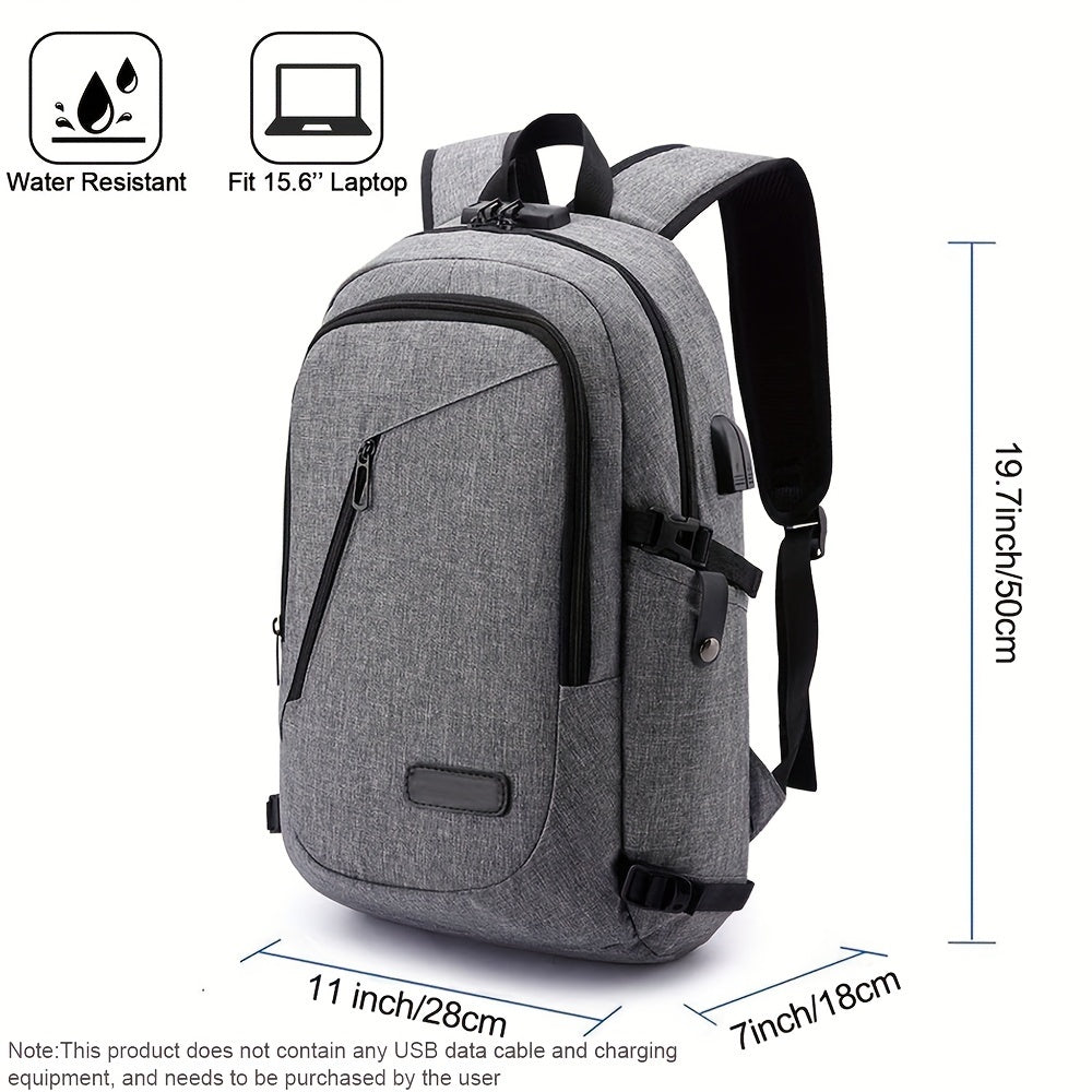 Anti Theft Laptop Backpack with USB Charging Port Slim Waterproof College School