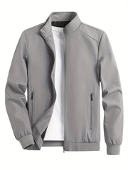 Men's Zip Up Stand Collar Windbreaker Jacket