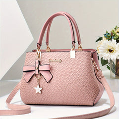 Women's Faux Leather Satchel Bag Set