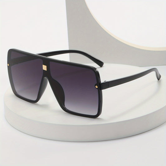 Y2K Oversized Square Sunglasses Gradient Lens Rivet Decor Glasses UV400