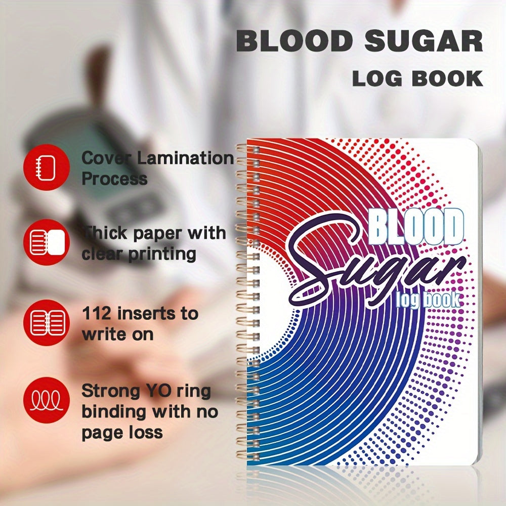 Blood Glucose Monitoring Log A5 Size
