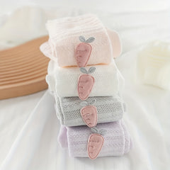 Baby Girls Carrot Decor Pantyhose Mesh Thin Tights For Spring Summer