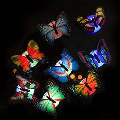 Colorful Glowing Butterfly Night Light 3D LED Wall Sticker