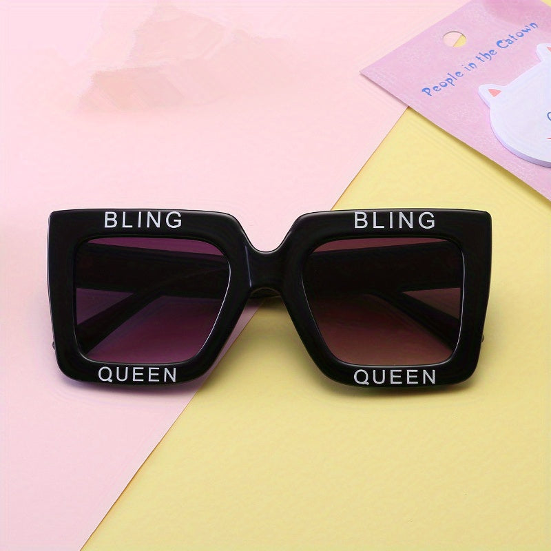 Y2K Square Frame Sunglasses Sun Protection for Holiday Beach Party