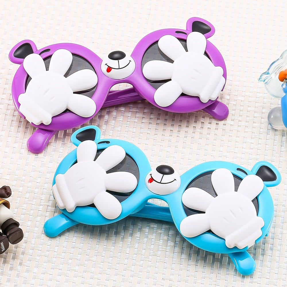 Girls Cute Cartoon Sunglasses Soft Silicone Polarized Decorative Glasses