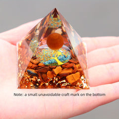 Orgone Pyramid With Amethyst Crystal Ball