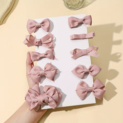 10pcs Bow Hair Clip Decorative Accessories Baby Girls