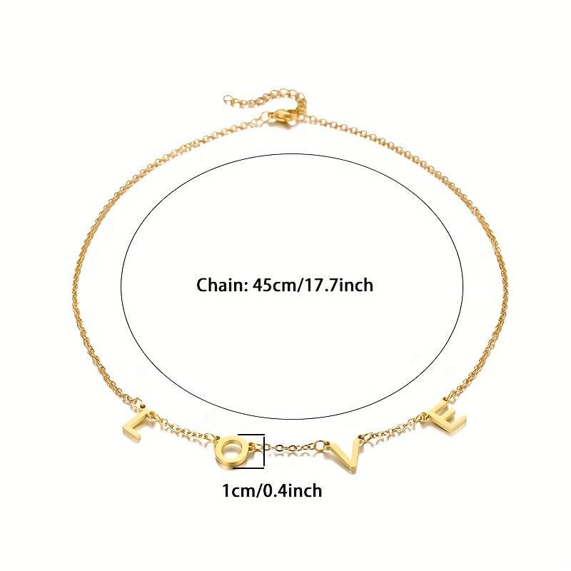 Personalized Custom Women Initial Name Necklace Stainless Steel