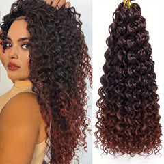 2pcs 50.8cm Afro Kinky Curly Hair Bundles Braided Hair Extensions Synthetic 1B