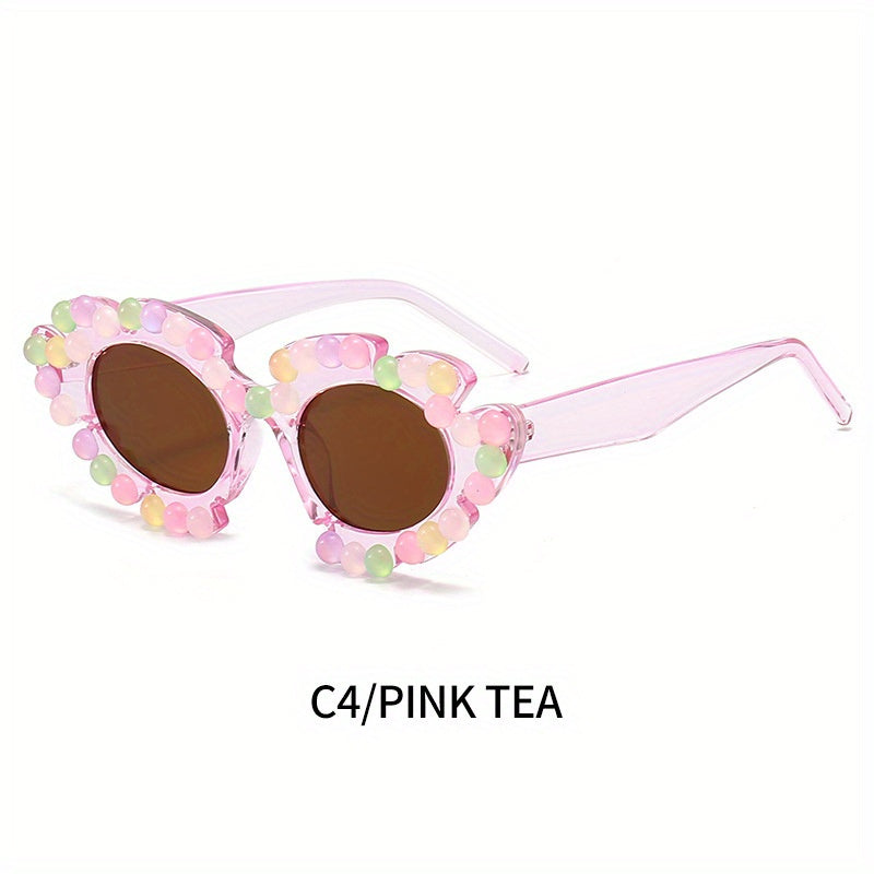 Kids' Funny Sunglasses Daisy Faux Pearl Sun Glasses