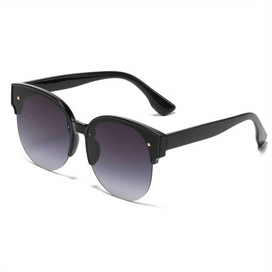 Y2K Cat Eye Sunglasses Semi Rimless UV400