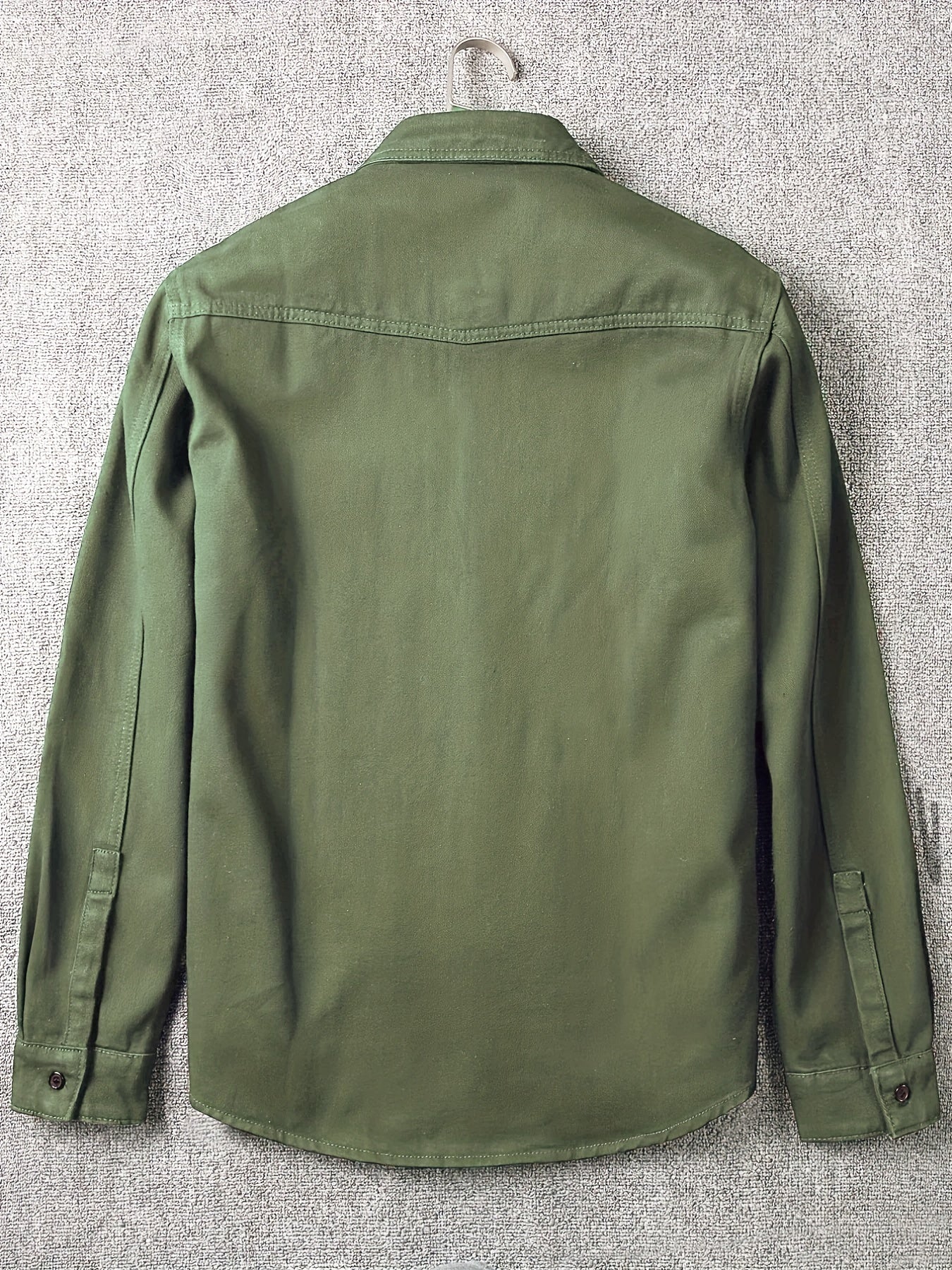 Men's Loose Fit Denim Jacket Long Sleeve With Pockets