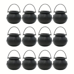 12pcs Mini Witch Cauldron Halloween Candy Buckets for Party Favors