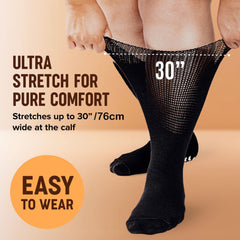 2 Pairs Extra Wide Diabetic Socks for Men Women Swollen Feet