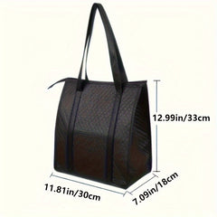 Foldable Insulated Tote Bag Aluminum Foil Lining Thermal Storage