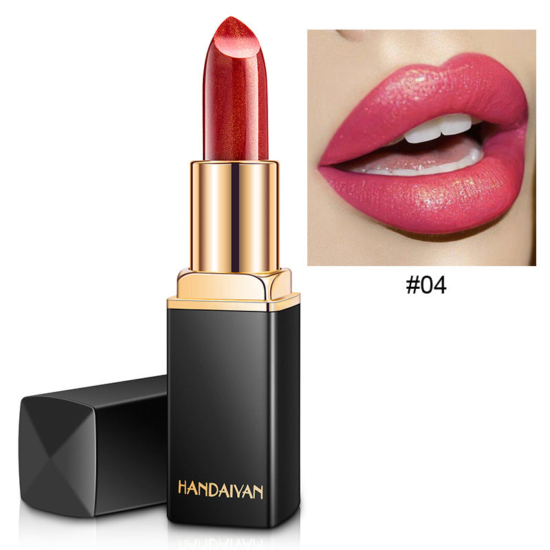 Temperature-Activated Metallic Lipstick