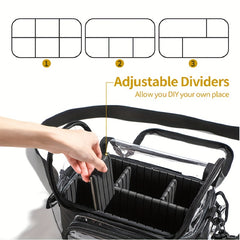 Makeup Brush Holder Case Clear Waterproof Organizer Bag