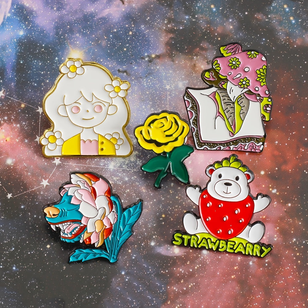 Men's Novel Cartoon Brooch Pin Lapel Badge for Suit Jackets