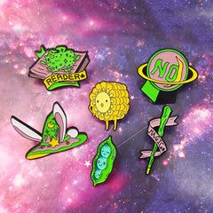 Men's Cartoon Brooch for Clothing Bags Jackets