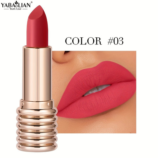 YABAOLIAN Matte Lipstick Non Stick Cup Alcohol Makeup Waterproof Long Lasting