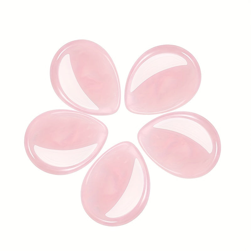 3pcs Rose Quartz Healing Crystals Worry Stones - Anxiety Stress Relief