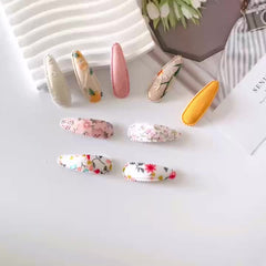 18pcs Floral Print Hair Clips Non Slip Snap Hairpins Barrettes for Baby Girls